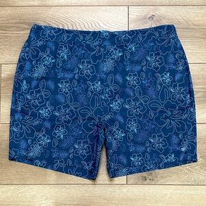 Mack Weldon 6” Lined Swim Trunks Total Eclipse Whirlpool Blue Size‎ XL